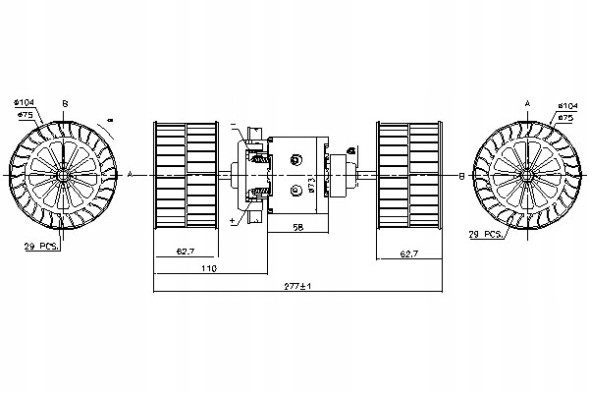 Nissens 87189 Blower motor (24v with windmills) man f90 f90 unt + collision essential #21