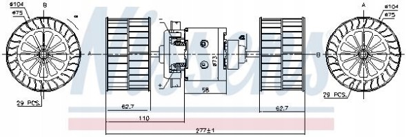 Nissens 87189 Blower motor (24v with windmills) man f90 f90 unt + collision essential #21