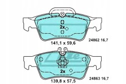 ATE 13.0470-7259.2/ATE Ate brake pads db rear c218/x218/w212/s212 2,1-5,5 + driver assistant #28