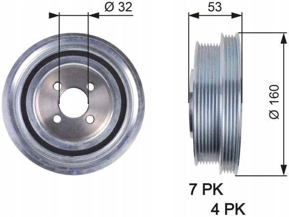 Gates TVD1079 Gates tvd1079 pulley, crankshaft