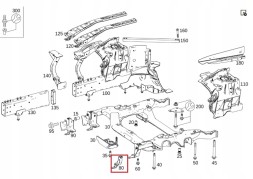 Mercedes-Benz OE A2315400781 A2315400881 WSPORNIKI 231 Mercedes sl r231 radiator mount bracket left oe