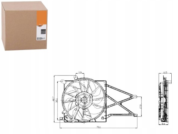 NRF PRO/47015 NRF Radiator fan opel astra g zafira 98-05 kpl + collision assistant #34