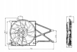NRF PRO/47015 NRF Radiator fan opel astra g zafira 98-05 kpl + collision assistant #34