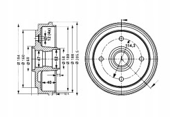 ATE PRO/24.0218-0035.1 ATE Chevrolet matiz daewoo matiz 0.8-1 brake drums + collision assistant #34