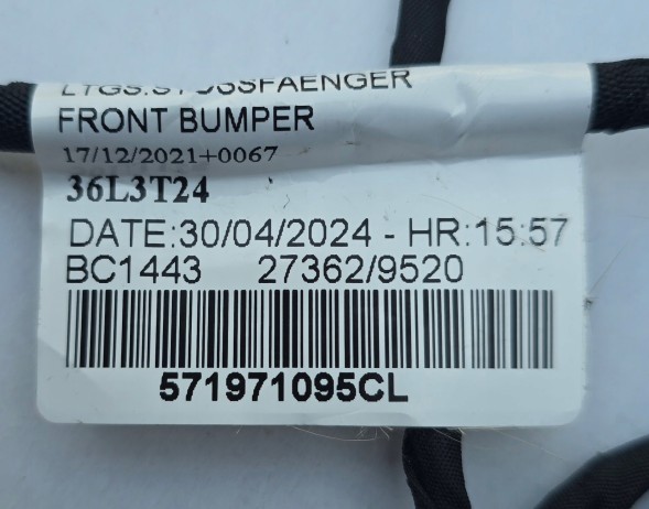 Volkswagen OE 571971095CL Vw tiguan iii 6pdc harness + camera + radar + led front bumper 571971095cl