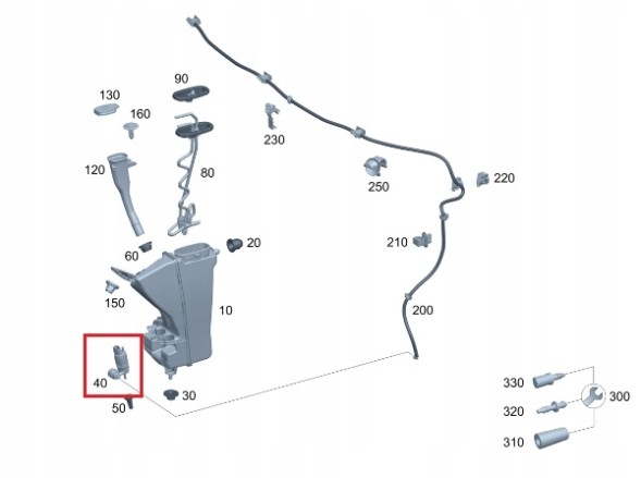 Mercedes-Benz OE  Mercedes c-kl e-kl cle glc cls window washer tank pump