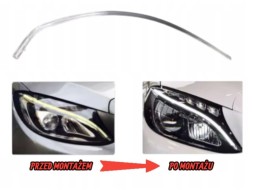 WOLLER H.169/750. Fiber optic right front drl led lamps for mercedes w205 2015-2018