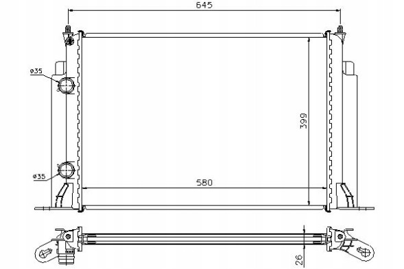 Nissens PRO/61885A NIS Engine cooler fiat stilo 1.6-2.4 10.01-08.08 n + collision assistant #34