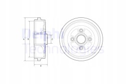Delphi DELBF574#AC-PPPP+K Brake drums 2pcs renault nissan scala micra iv #petrolhead pro+ kit10