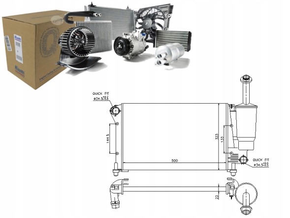 Nissens PRO/617845 NIS Engine cooler fiat panda 1.1-1.4cng 09.03- nis + collision assistant #34