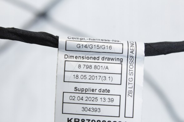 BMW OE 8798802 61128798802 8798801 Beam bumper installation front pdc mpackage bmw g14 g15 g16