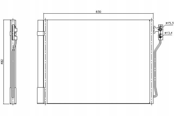 Nissens  Air conditioning condenser bmw 5 (f10) 5 (f11) 1.6/2.0 + collision assistant #34