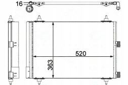 Behr Hella Service PRO/8FC 351 303-374 BRH Air conditioning condenser citroen c4 berlingo 05- beh + collision assistant #34