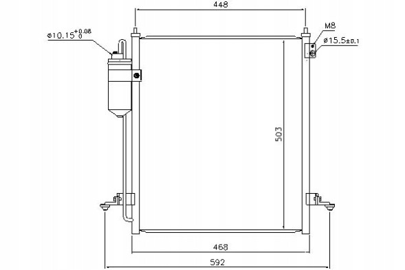 Nissens PRO/940610 NIS Air conditioning condenser mitsubishi 200 / triton 2.5 + collision assistant #34