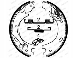 Ferodo FSB4033 Ferodo fsb4033 brake shoe set parking brake shoes set.