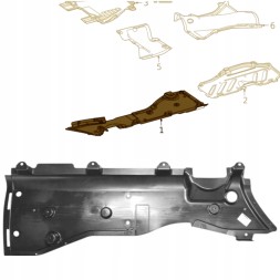 Mertt MRT-2026673 Mercedes gle w167 gls x167 2019+ cover floor left front chassis