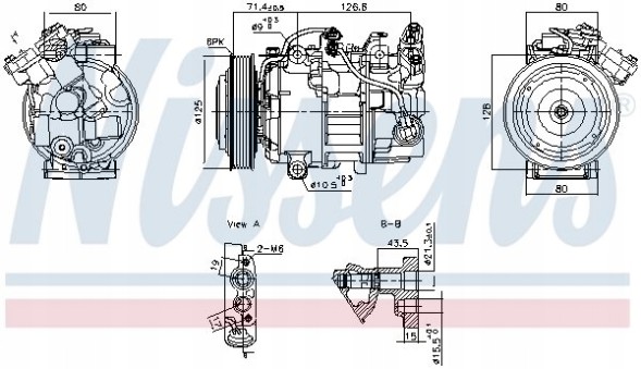 Nissens 891043 Air conditioning compressor - nissens 891043