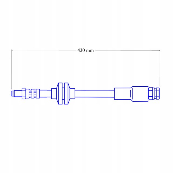 PHU DONOCIK FIAT TIPO 2 - Zestaw Przewodów Hamulcowych Elastycznych Gumowych - Modele z hamulcami tarczowymi na osi tylnej Fiat tipo 2 - set of flexible rubber brake cables - discs