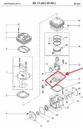 Polmo 601.07.208.04 Compressor crankshaft hs 17 or hs 19 - original fos polmo łódź