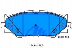 ATE 13.0460-5770.2/ATE Ate brake pads lexus front is 2,2-2,5 05- + driver assistant #28