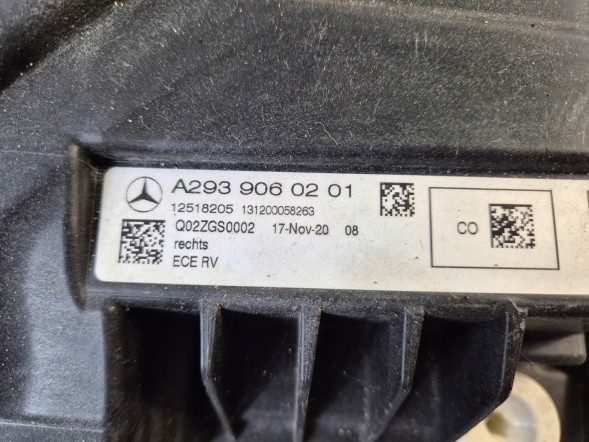 Mercedes-Benz OE markus-A2939030201 Lamp right front a2939030201 mercedes eqc w293