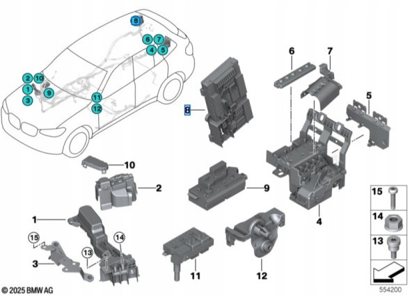BMW OE 61146828074 Fuse box bmw 61146828074 g01 g02 f97 f98