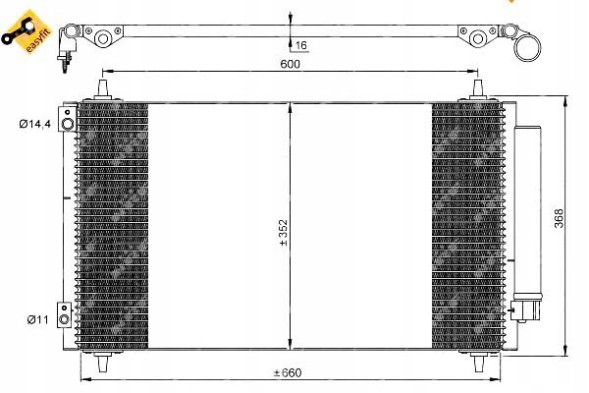 NRF  Air conditioning condenser citroen c8 peugeot 807 02- + driver assistant #31