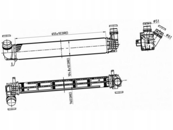 Nissens  Intercooler hart 621 399