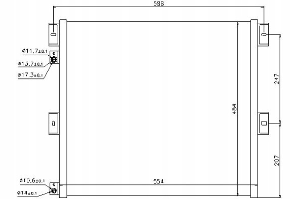 Nissens PRO/940075 NIS Air conditioning condenser rvi midlum volvo fl ii fl i + collision assistant #34