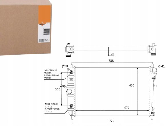 NRF NRF59129(EXT) Nrf engine cooler jaguar xk 8 4.0/4.2 03.96-12