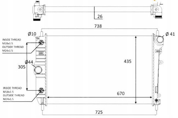 NRF NRF59129(EXT) Nrf engine cooler jaguar xk 8 4.0/4.2 03.96-12