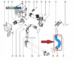 Turborury 2506700014098 Turbo intercooler pipe opel vivaro renault trafic iii 1.6 dci 144603145r