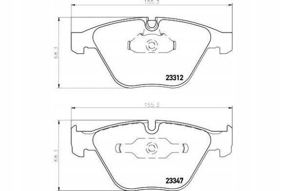 Textar PRO/2331207 TEX Brake pads bmw front 1 3 coupe 3,0-4,4 07-13 + collision assistant #34