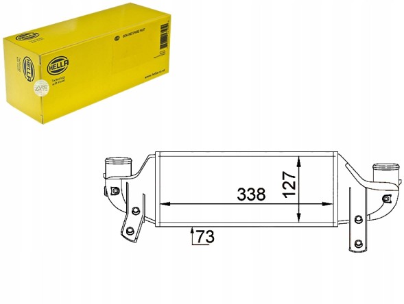 Hella  Intercooler charge air cooler [he + collision assistant #34