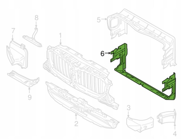 Mertt MRT-2030713 Air channel upper lower set bmw x3 x4 g01 g02 2017-