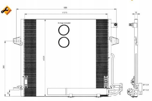 NRF NRF35927(iMOTO) Air conditioning condenser mercedes gl (x164) 06-, m + driver's essential #37