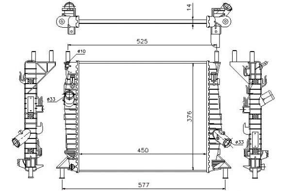 Nissens PRO/62112 NIS Engine cooler ford c-max focus c-max focus ii + collision assistant #34
