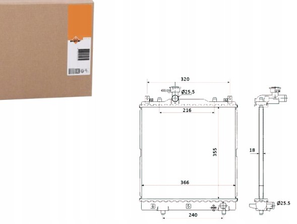 NRF PRO/58353 NRF Engine cooler nrf 1770079f01 1770079f02 177007 + collision assistant #34