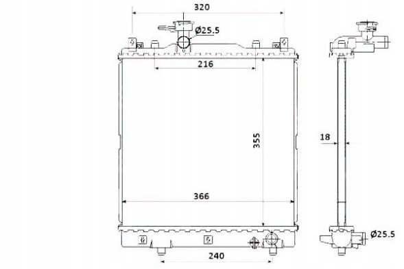 NRF PRO/58353 NRF Engine cooler nrf 1770079f01 1770079f02 177007 + collision assistant #34