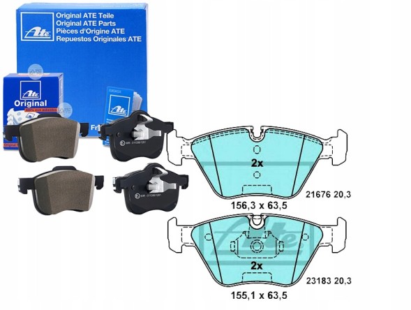 ATE 58891774 ATE Ate13.0470-7155.2 brake pads bmw front 3/x3/z4 2, + driver assistant #33