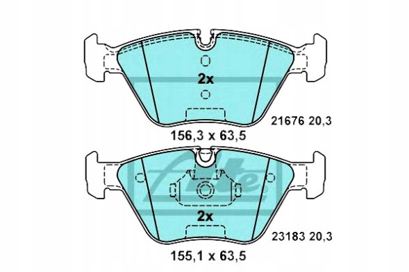 ATE 58891774 ATE Ate13.0470-7155.2 brake pads bmw front 3/x3/z4 2, + driver assistant #33