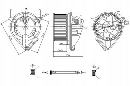 Nissens NIS87052/RS1 Blower fan nissens 3841 1284n 12839n ms86 + collision set #23
