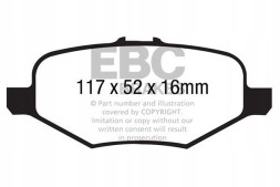 EBC  Ebc green stuff pads rear - ford explorer, flex 2013-2019 3.5 twin turbo