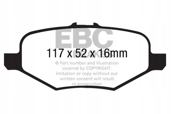 EBC  Ebc green stuff pads rear - ford explorer, flex 2013-2019 3.5 twin turbo