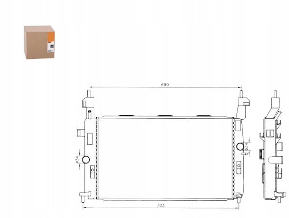 NRF  Cooler opel meriva 1,4-1,8 nrf + driver's essential #37