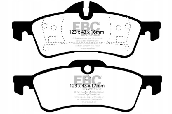 BGA DP1701 Brake pads ultimax2 ebc brakes mini hatch 1gen r50 cooper r53 coopers