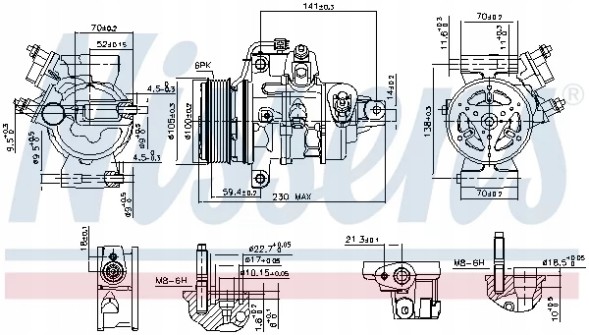 Nissens 890787 Air conditioning compressor - nissens 890787