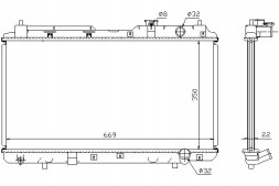 Nissens PRO/68101A NIS Engine cooler honda cr-v i 2.0 10.95-02.02 nis + collision assistant #34
