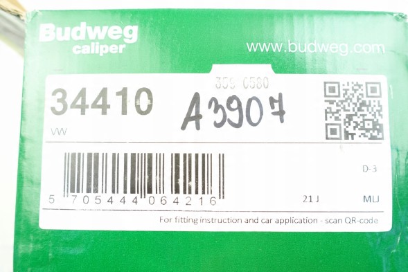 Budweg Caliper 34410 Clamp front left hunchback kaefer 34410 girling 40mm 113615107b