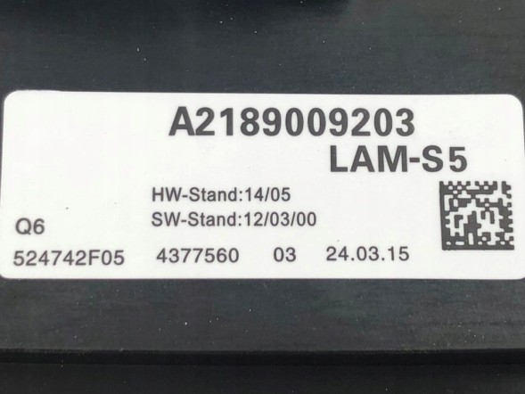 WOLLER H.169/327. A2189009203 Led module a2189009203 right left for ml w166 gl x166 cls w218 sl r231 lam-s5